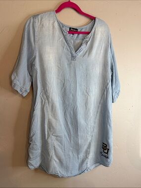 Baylor Game Day Denim  Dress Sz Large (01)